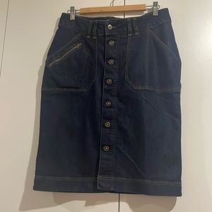 Royal Robbins Snap Down Denim Skirt